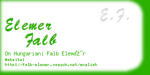 elemer falb business card